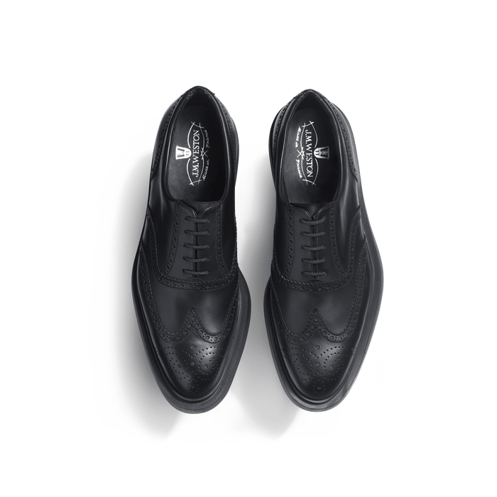 J.m. Weston Richelieu Perforé Walker Homme En Cuir Lisse Noir