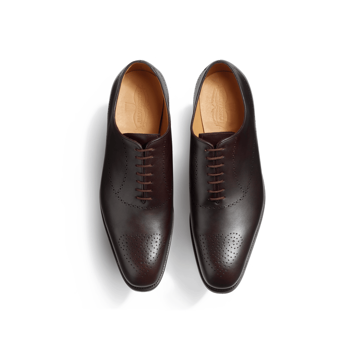 J.m. Weston Richelieu Savile Perforé Homme En Cuir Veau Box Marron Mélèze