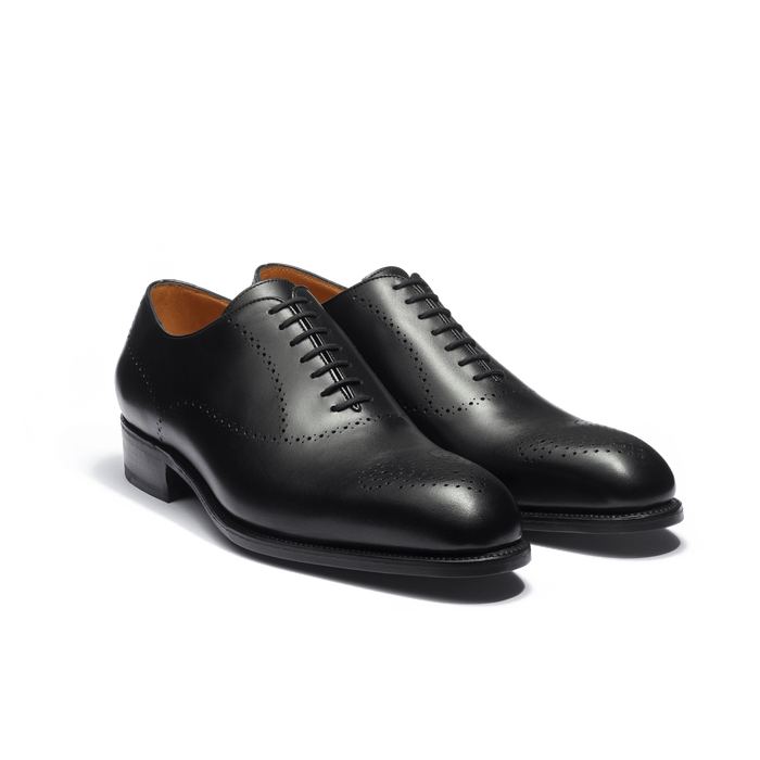 J.m. Weston Richelieu Savile Perforé Homme En Cuir Veau Box Noir