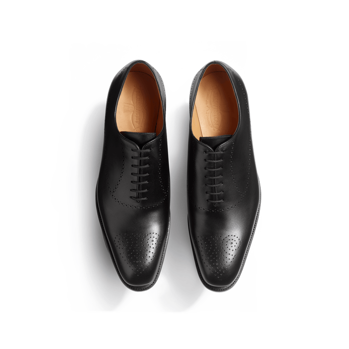 J.m. Weston Richelieu Savile Perforé Homme En Cuir Veau Box Noir