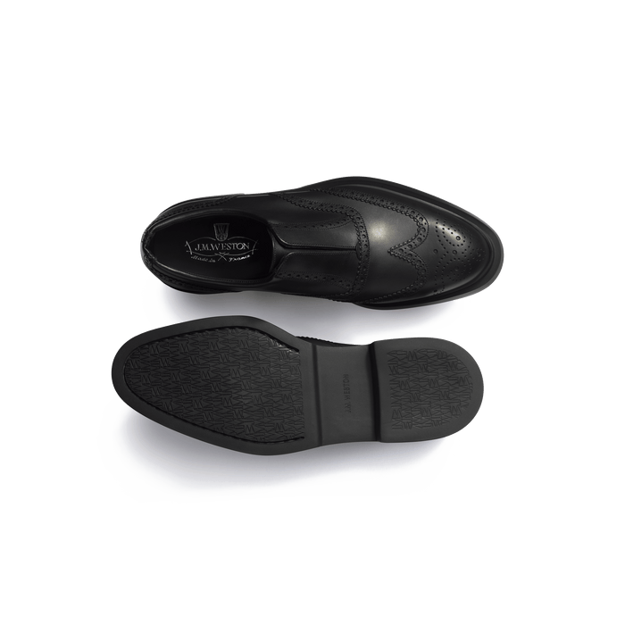 J.m. Weston Richelieu Walker Sans Gêne Homme En Cuir Lisse Noir