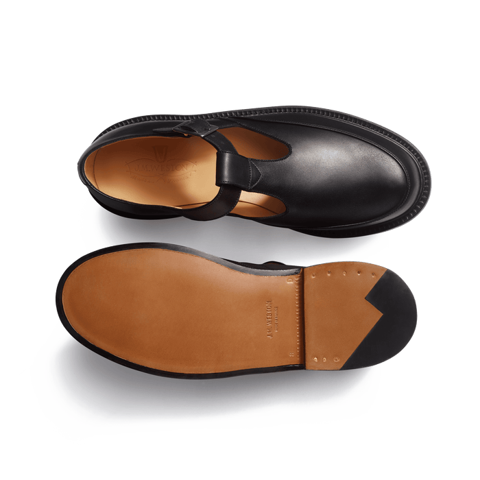 J.m. Weston Sandale Salomé Homme En Cuir Veau Lisse Noir