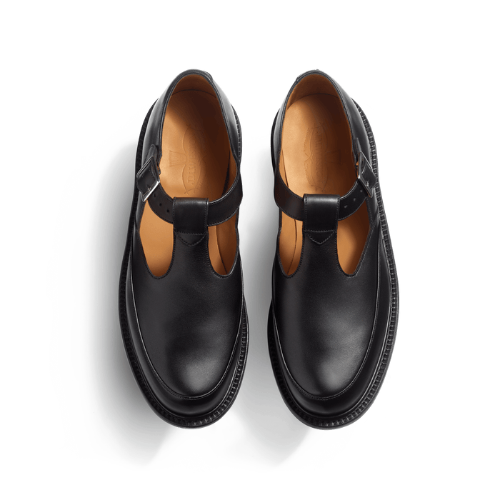 J.m. Weston Sandale Salomé Homme En Cuir Veau Lisse Noir