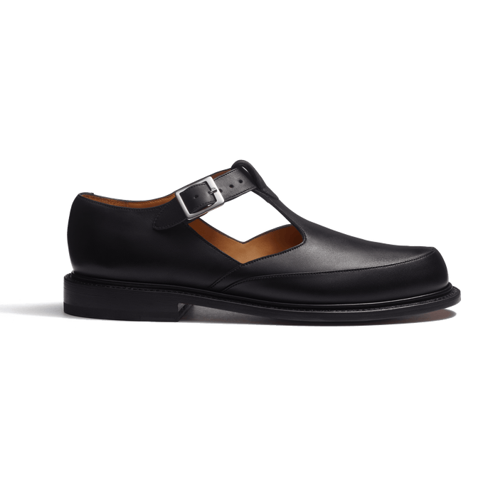 j.m. weston Sandale Salomé homme en cuir veau lisse noir j.m. weston Sandale Salomé homme en cuir veau lisse noir