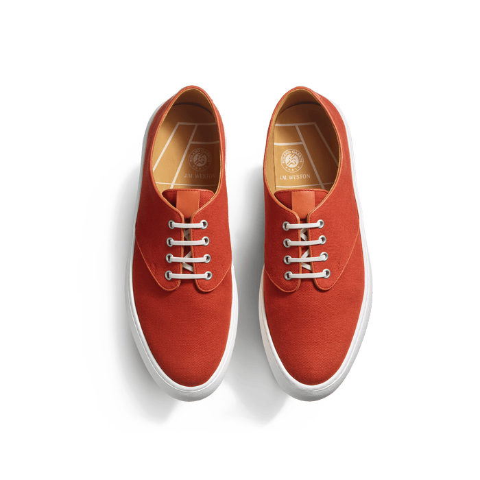 J.m. Weston Tennis 1938 Roland Garros En Toile Orange Terre Battue