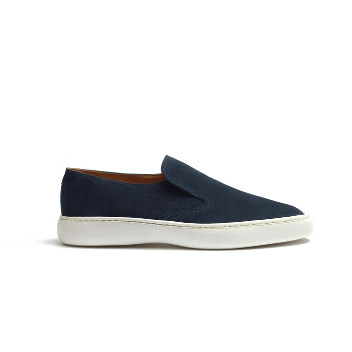 j.m. weston Tennis 1938 Slip On en cuir veau velours marine