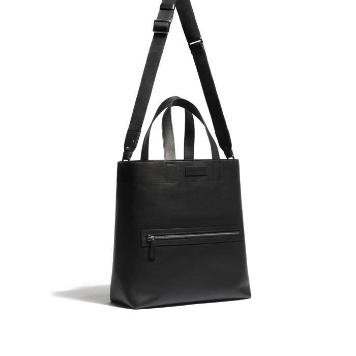 J.m. Weston Tote Bag Walker Grand Modèle En Cuir Veau Lisse Noir