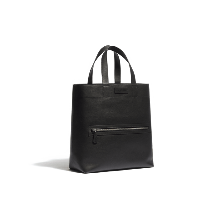 J.m. Weston Tote Bag Walker Grand Modèle En Cuir Veau Lisse Noir