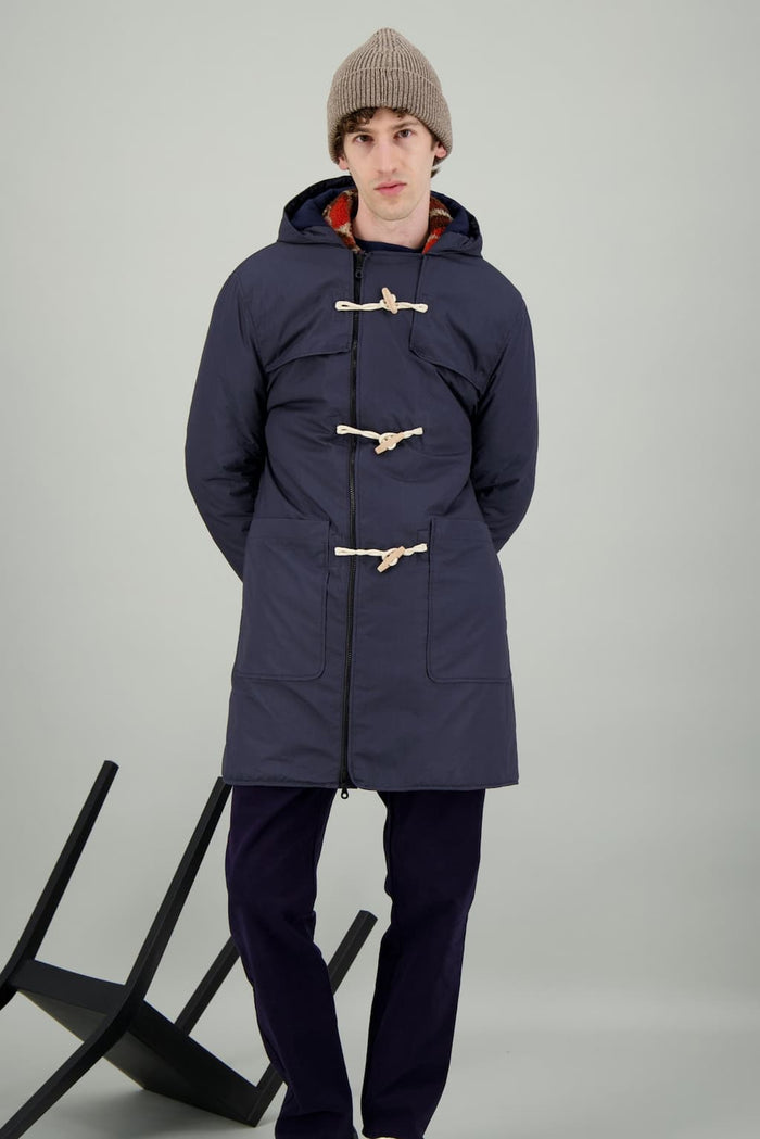 Jagvi Duffle Coat Technique Doublé Chaud Anthracite