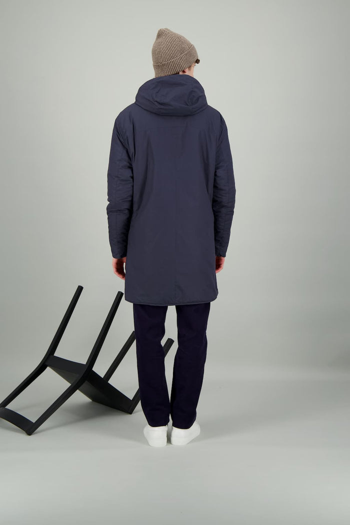 Jagvi Duffle Coat Technique Doublé Chaud Anthracite