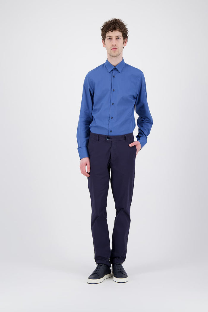 Jagvi Chemise En Coton Léger Bleu