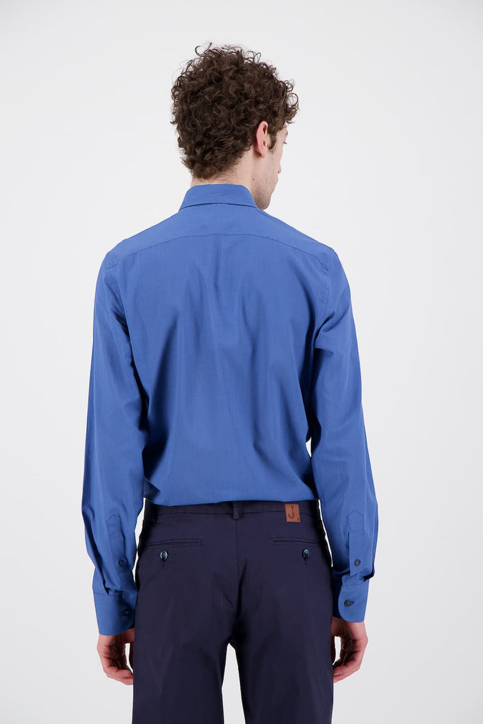 Jagvi Chemise En Coton Léger Bleu