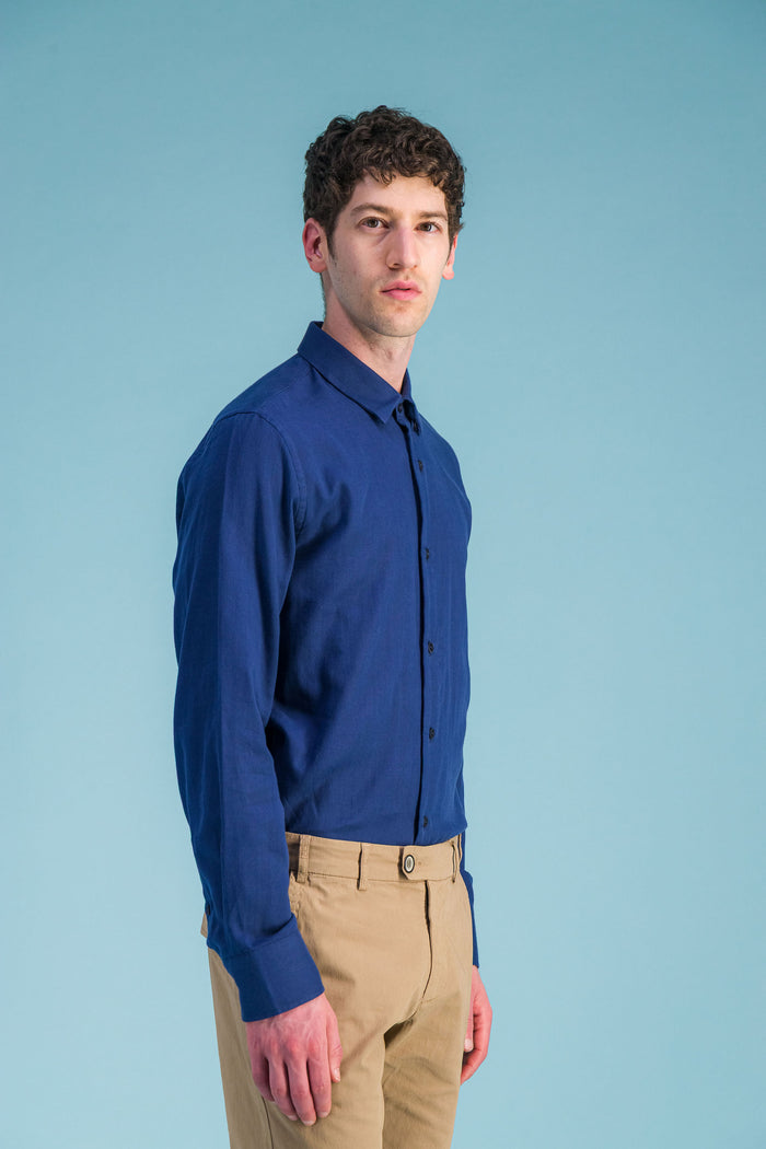 Jagvi Chemise En Coton Léger Bleu Océan