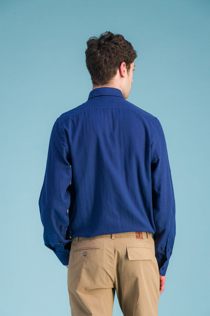 Jagvi Chemise En Coton Léger Bleu Océan