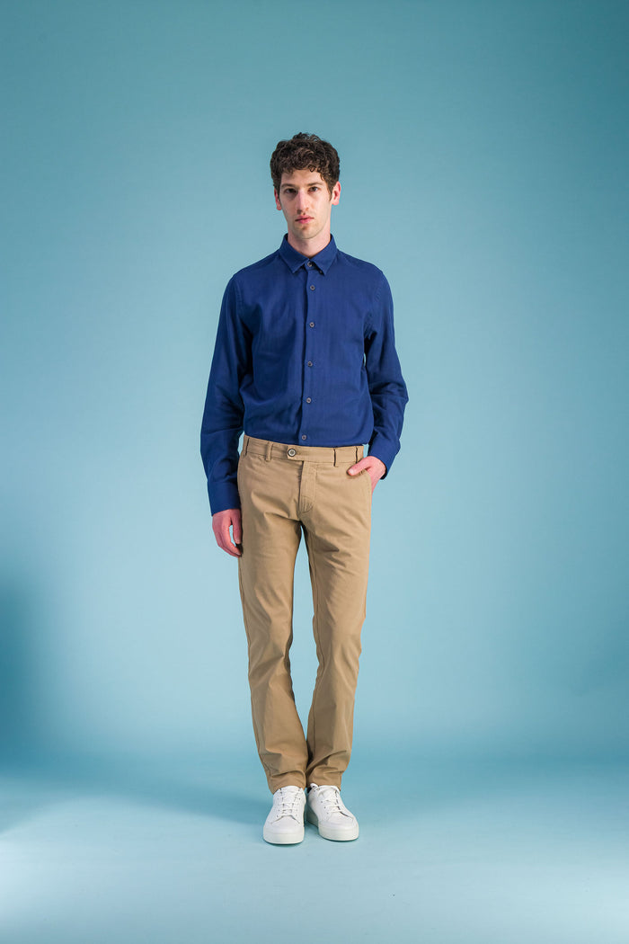 jagvi Chemise en coton léger bleu océan