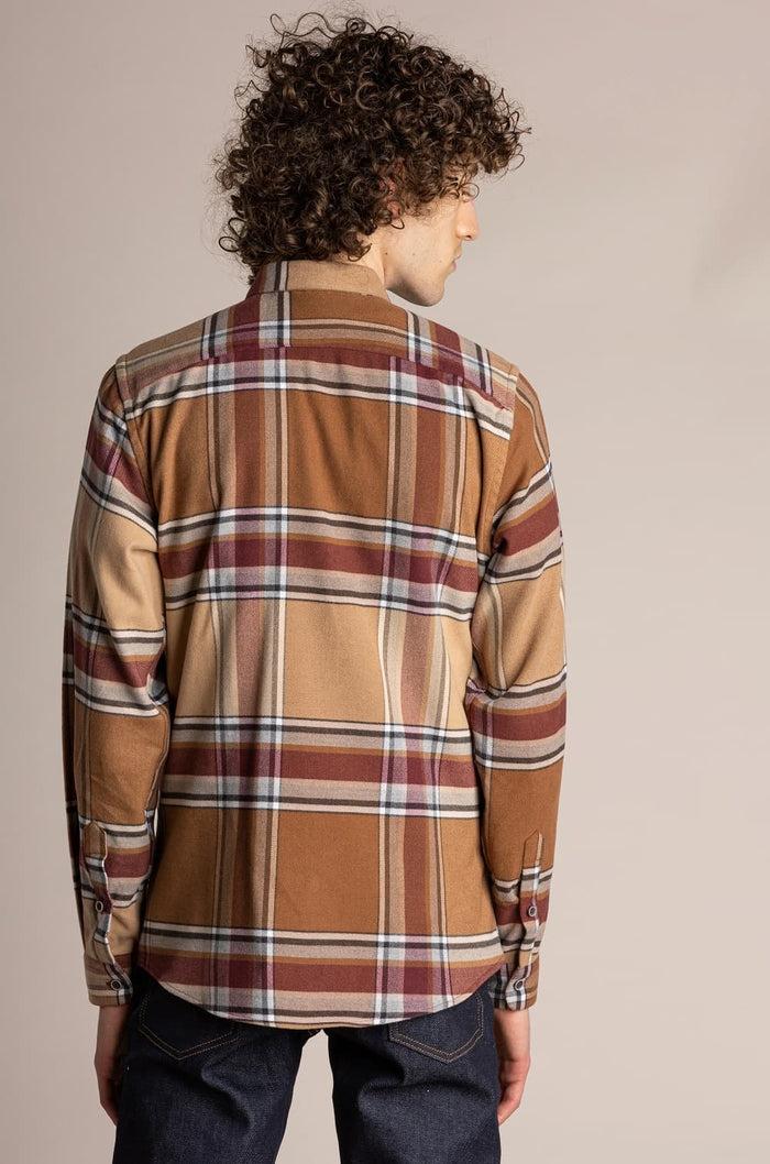 Jagvi Chemise Flanelle Bio Carreaux Beige