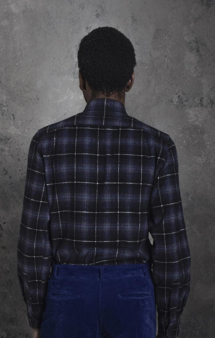 Jagvi Chemise Flanelle Bio Carreaux Bleu