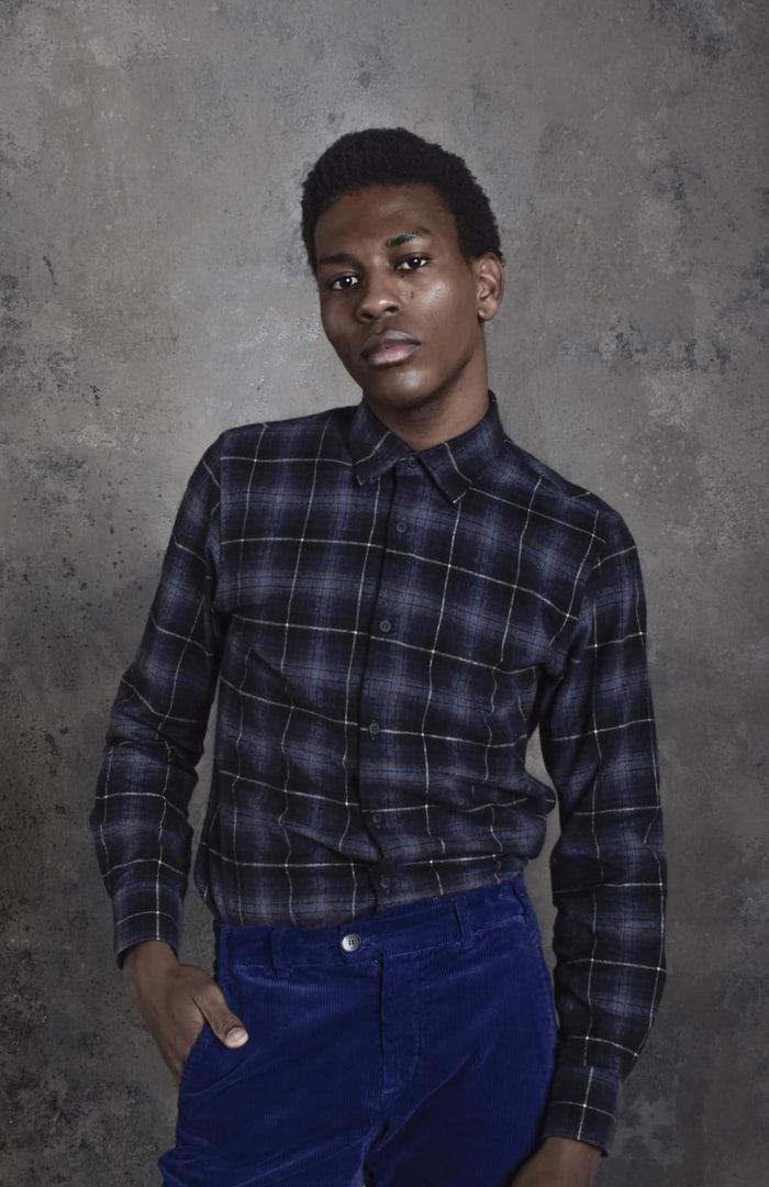 jagvi Chemise flanelle bio carreaux bleu