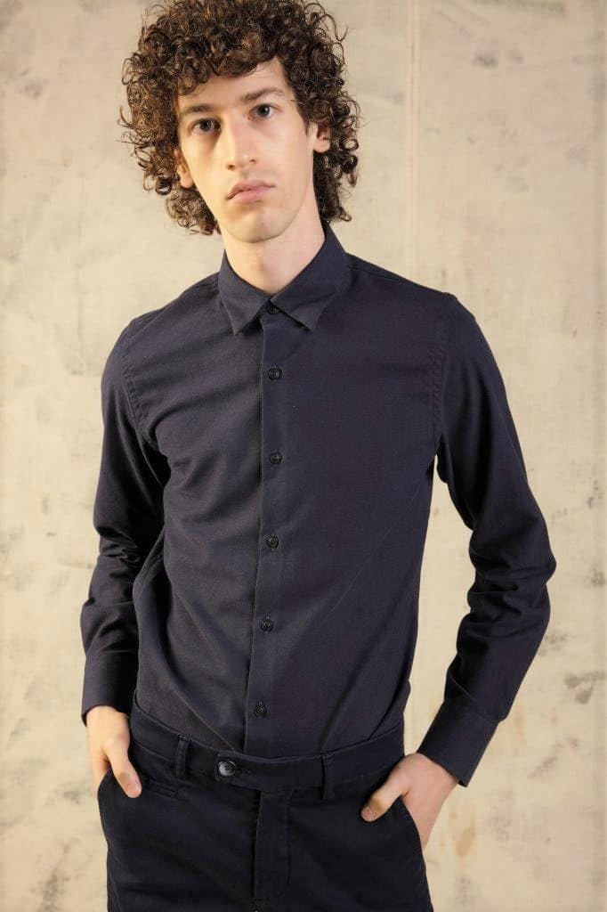 jagvi Chemise flanelle bio marine