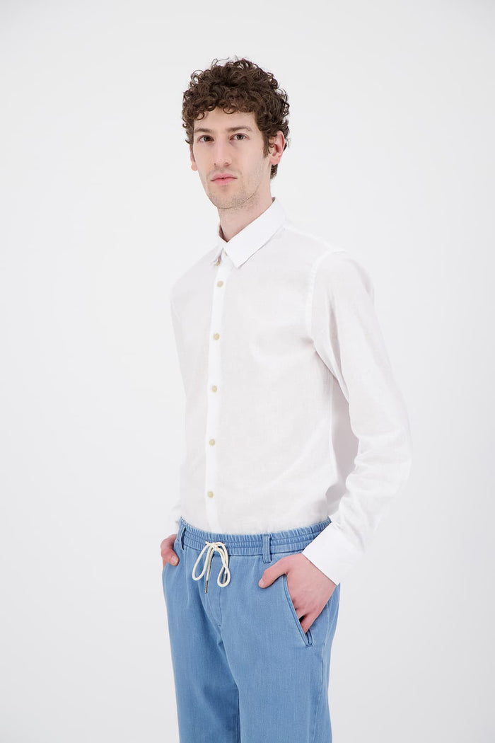 jagvi Chemise lin blanc