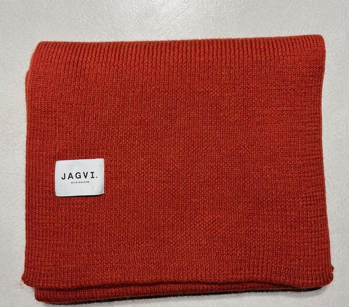 jagvi Echarpe laine merinos orange chiné