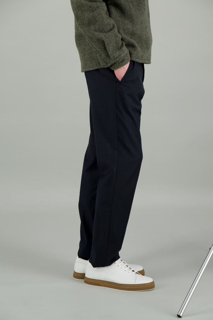 Jagvi Pantalon City Coton Laine Stretch Anthracite
