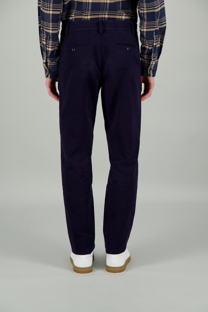 Jagvi Pantalon City Coton Laine Stretch Marine