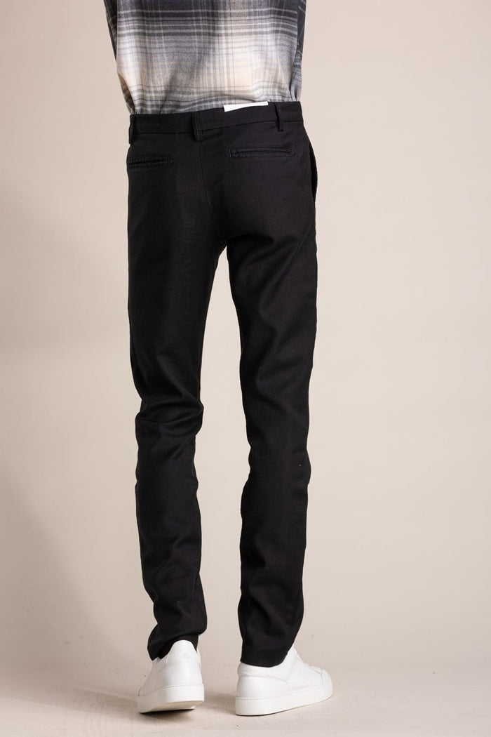 Jagvi Pantalon City Laine Coton Stretch Noir