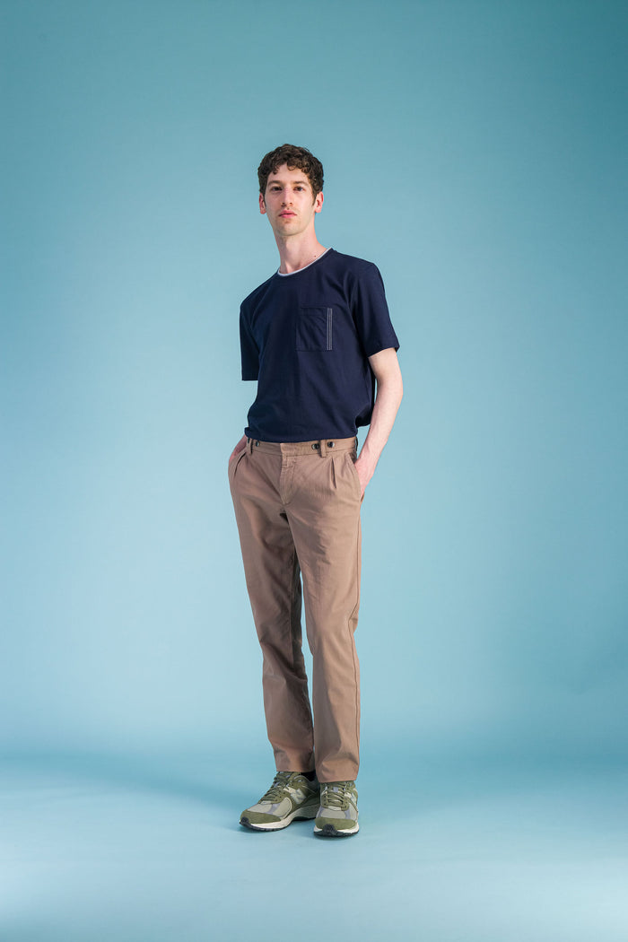 jagvi Pantalon city pant beige sable à pinces