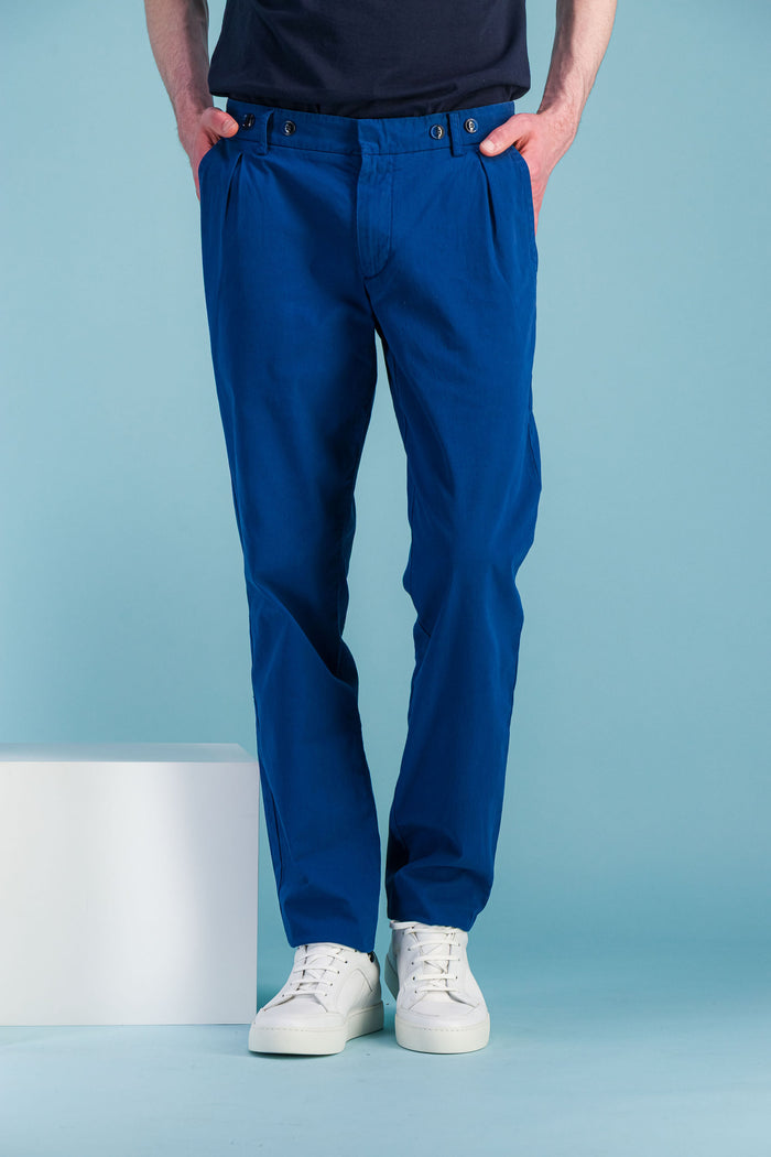 Jagvi Pantalon City Pant Bleu Dur à Pinces