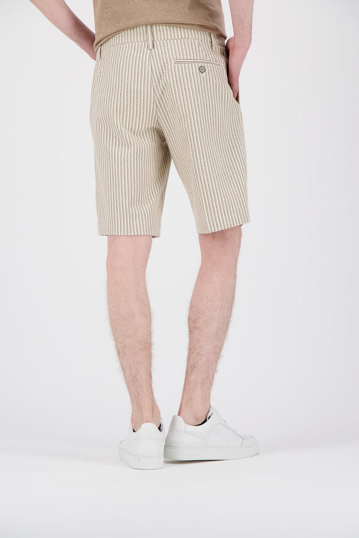 Jagvi Pleats Short Rayures Beige