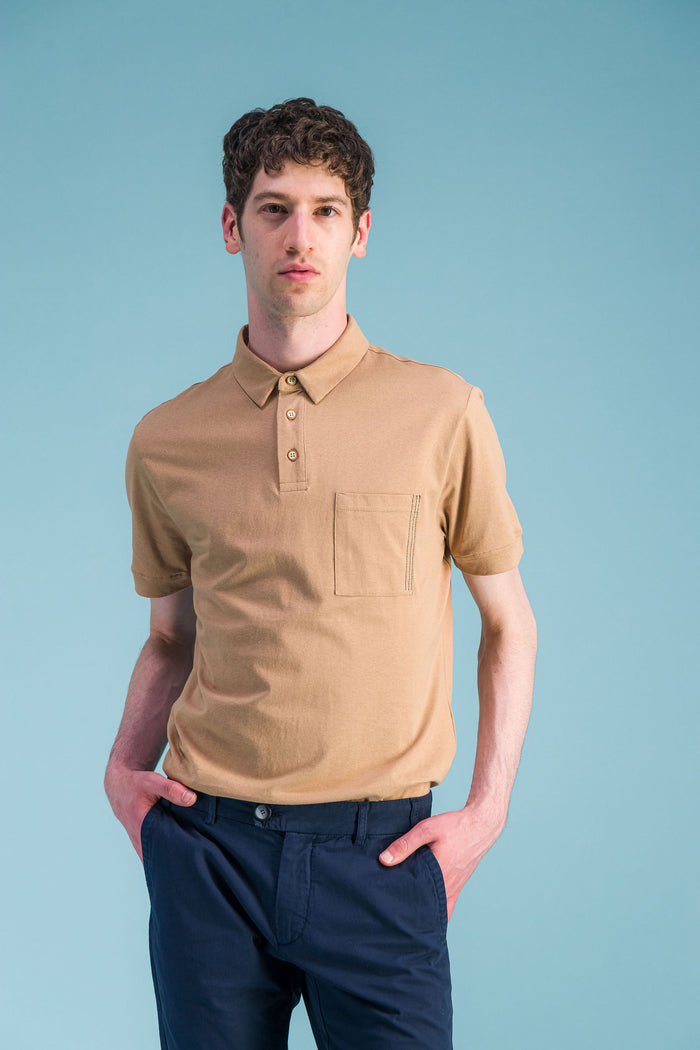 Jagvi Polo En Coton Bio Beige