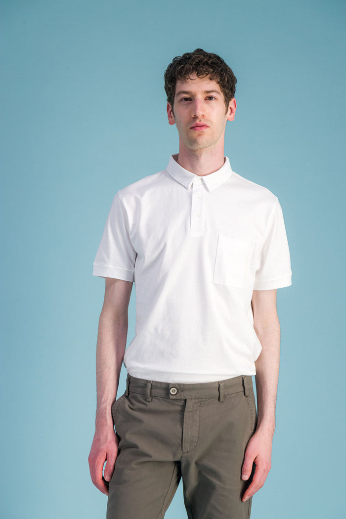 Jagvi Polo En Coton Bio Ecru