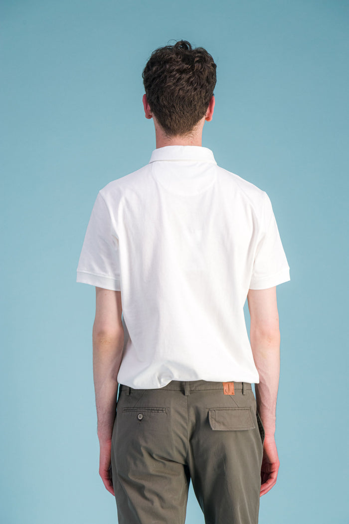 Jagvi Polo En Coton Bio Ecru