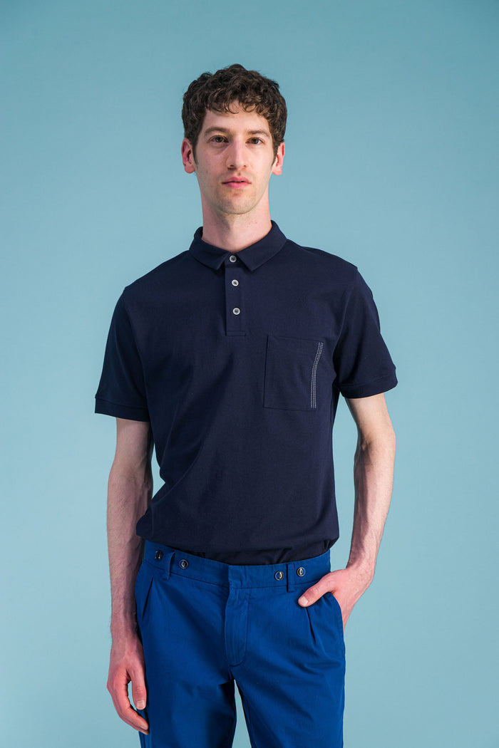 Jagvi Polo En Coton Bio Marine
