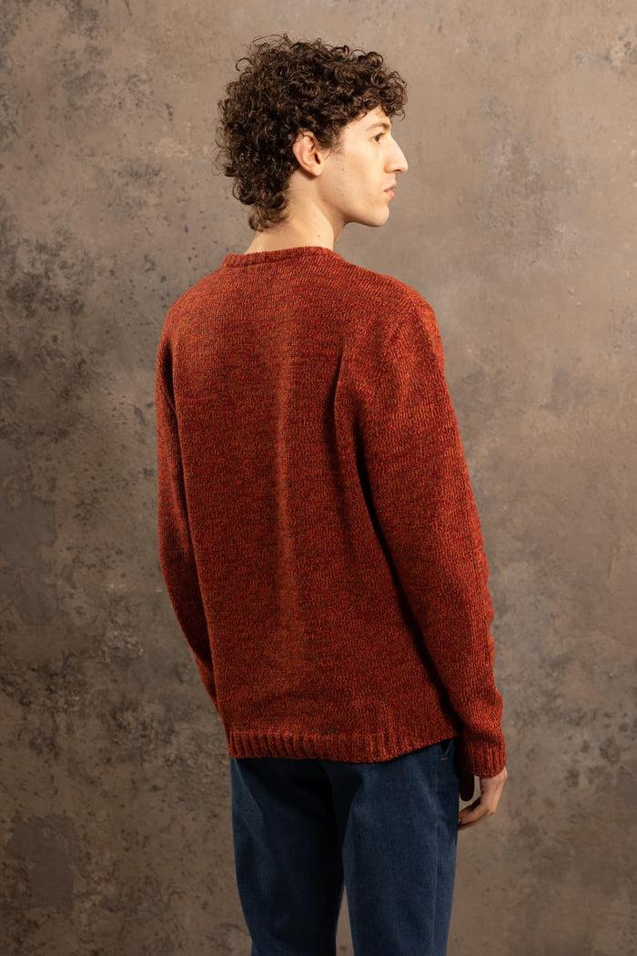 Jagvi Pull Marin Laine Mérinos Orange Mouliné