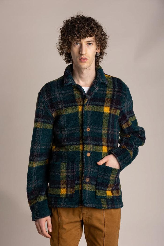 jagvi Surchemise polaire recyclée carreaux vert