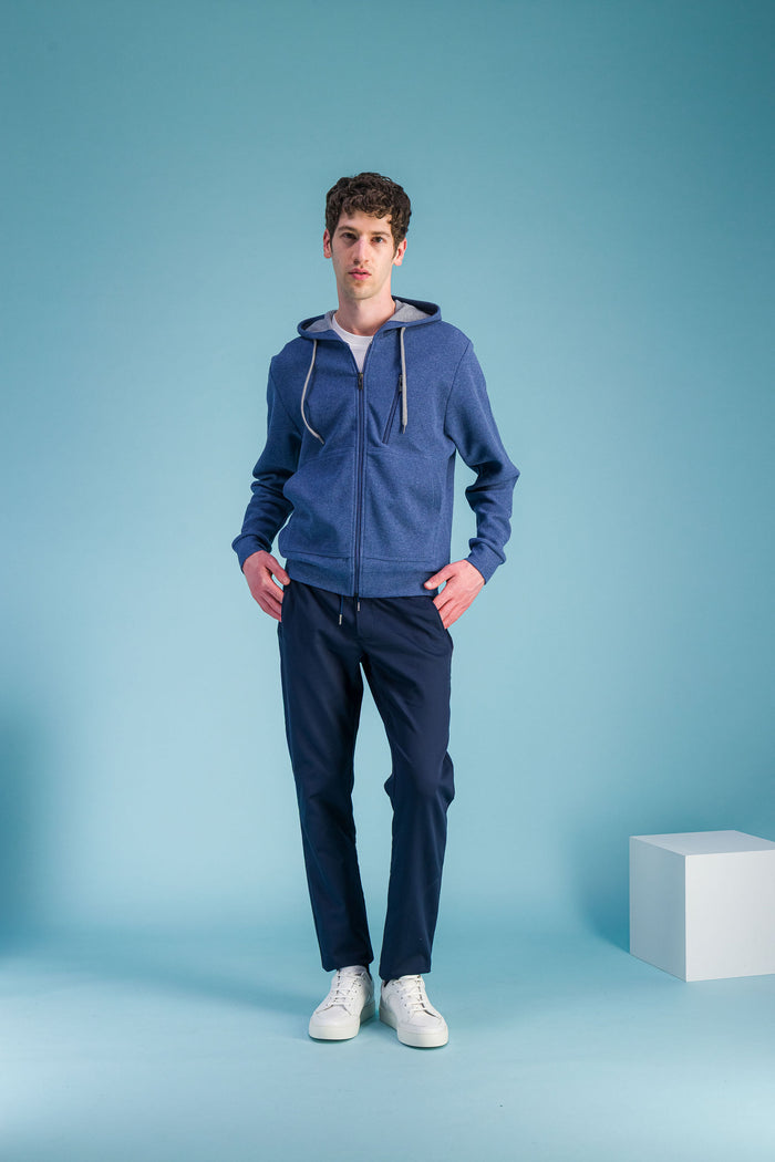 jagvi Sweat à capuche bleu ciel