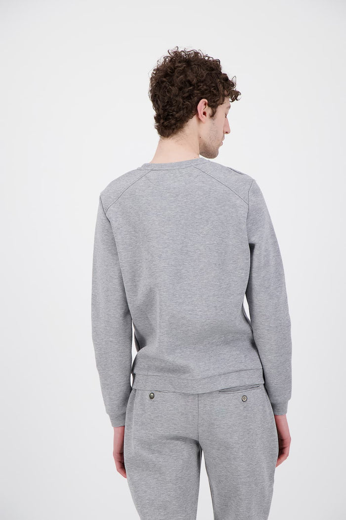 Jagvi Sweat Coton Piqué Bio Gris Chiné
