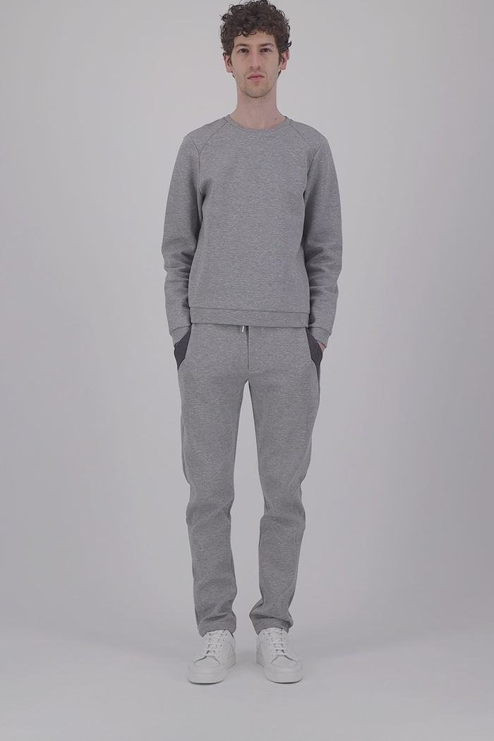 Jagvi Sweat Coton Piqué Bio Gris Chiné