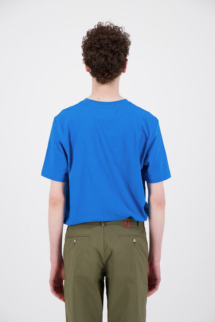 Jagvi T Shirt Coton Bio Japonais Bleu Dur
