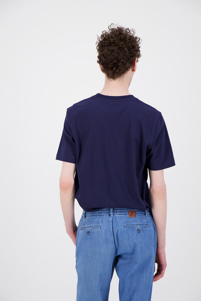 Jagvi T Shirt Coton Bio Japonais Navy