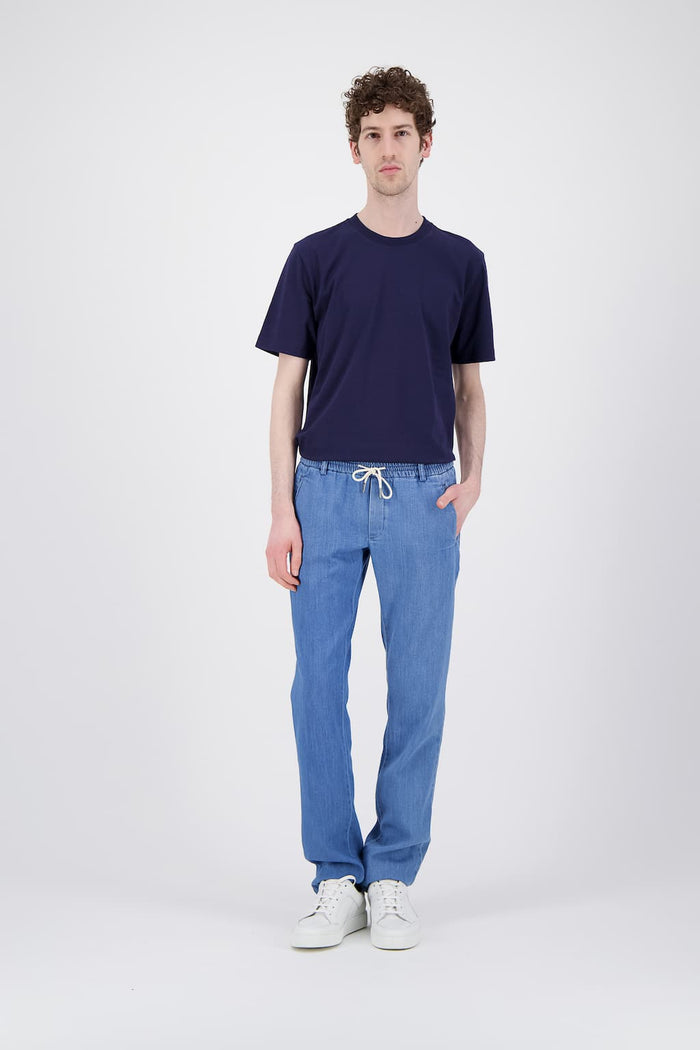 Jagvi T Shirt Coton Bio Japonais Navy