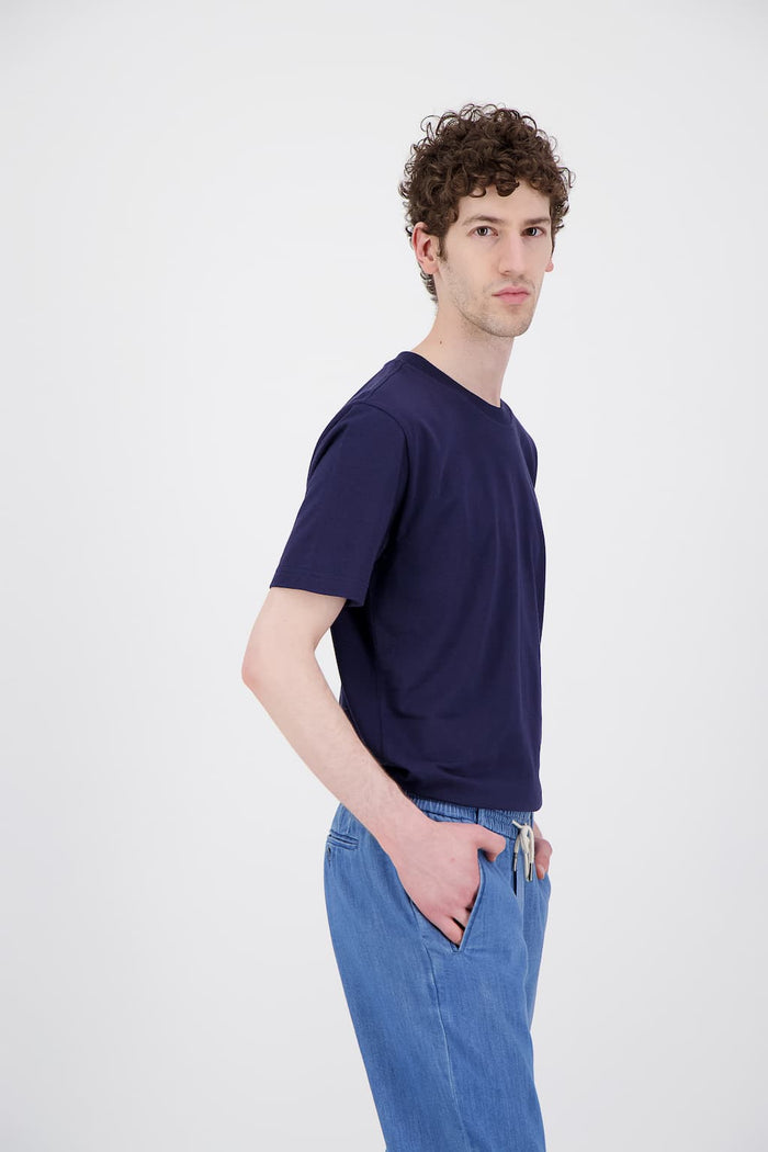 jagvi T Shirt coton bio japonais navy