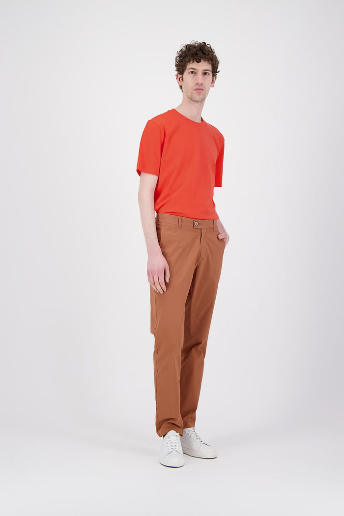 Jagvi T Shirt Coton Bio Japonais Orange Fluo
