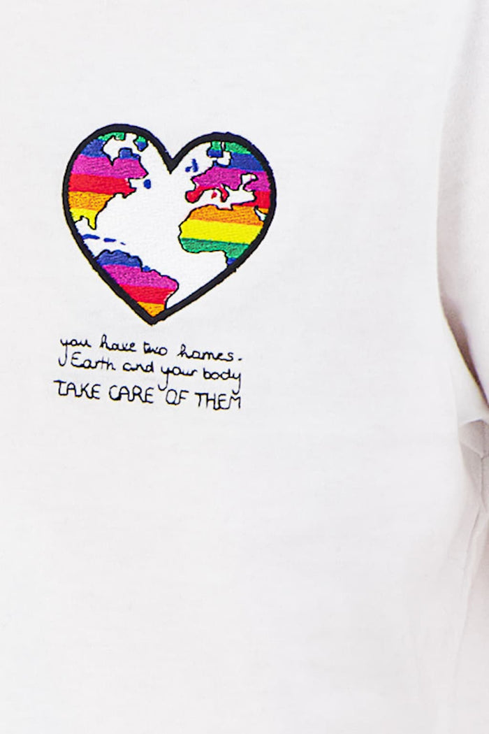 Jagvi T Shirt Coton Bio Japonais Rainbow Earth