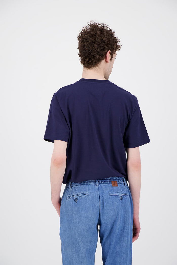 Jagvi T Shirt Coton Marine Bio Japonais Blue Earth