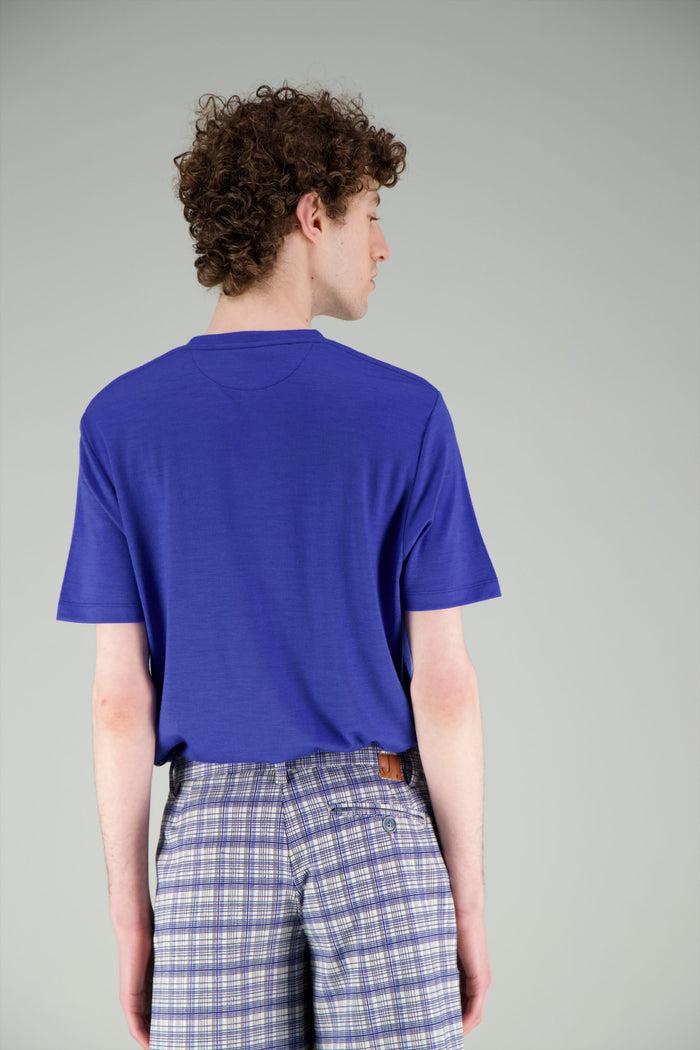 Jagvi T Shirt Laine Bio Japonais Bleu