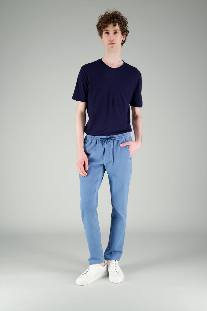 Jagvi T Shirt Laine Bio Japonais Marine