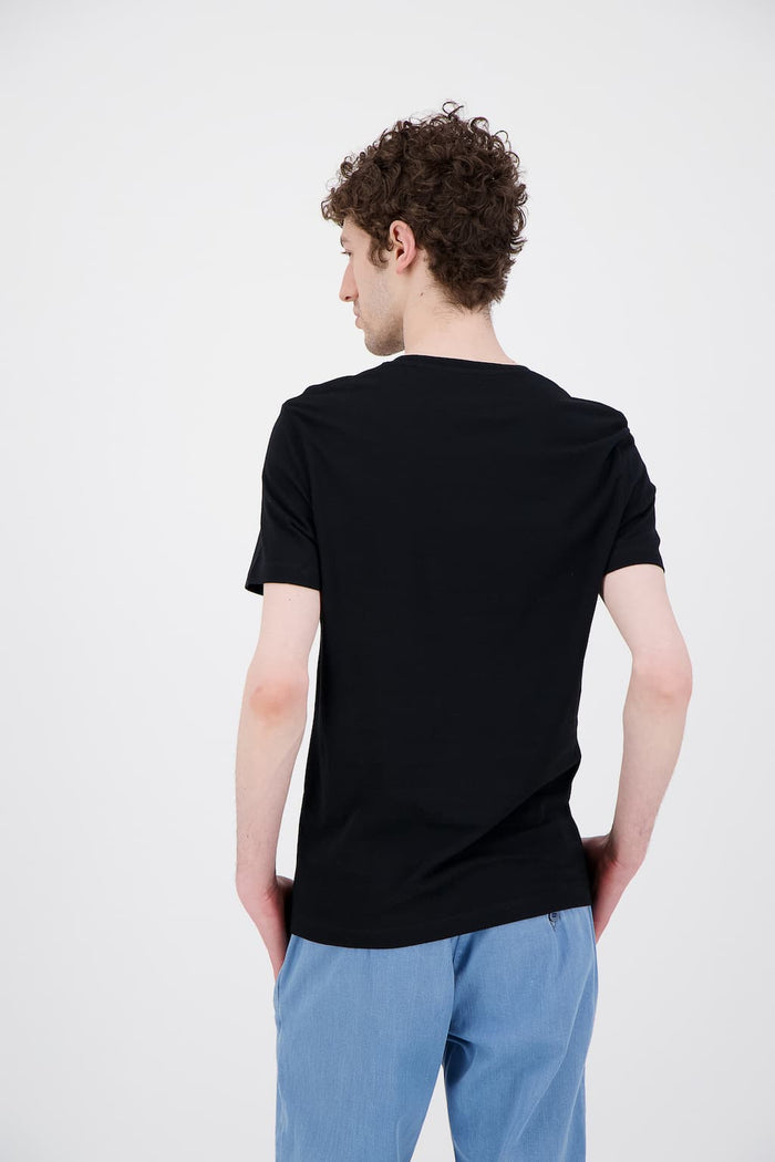Jagvi T Shirt Noir Coton Bio Red Earth